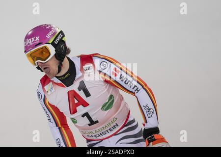 Schladming, Autriche. 29 janvier 2025. SCHLADMING, AUTRICHE - JANVIER 29 : Linus Strasser d'Allemagne pendant la Coupe du monde de ski alpin Audi FIS - Slalom masculin - run1 à Planai le 29 janvier 2025 à Schladming, Autriche, Styrie.250129 SEPA 12 002 - 20250129 PD10984 crédit : APA-PictureDesk/Alamy Live News Banque D'Images