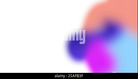 Image abstraite de formes colorées sur fond blanc Banque D'Images