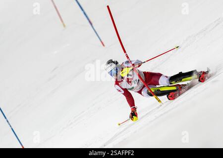 Schladming, Autriche. 29 janvier 2025. SCHLADMING, AUTRICHE - JANVIER 29 : Manuel Feller d'Autriche pendant la Coupe du monde de ski alpin Audi FIS - Slalom masculin - run2 à Planai le 29 janvier 2025 à Schladming, Autriche, Styrie.250129 SEPA 12 044 - 20250129 PD18959 crédit : APA-PictureDesk/Alamy Live News Banque D'Images