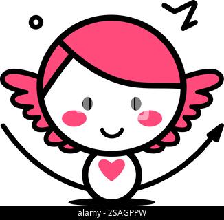 Icône Cupidon. illustration vectorielle. Style plat. conçu pour le web et les applications. Illustration de Vecteur
