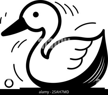 Icône de cygne. Illustration simple de l'icône vectorielle de cygne pour le web Illustration de Vecteur