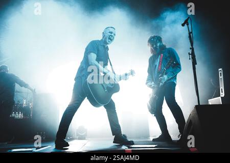 Copenhague, Danemark. 28 janvier 2025. Le groupe de punk celtique américain Dropkick Murphys donne un concert au KB Hallen à Frederiksberg, Copenhague. Banque D'Images