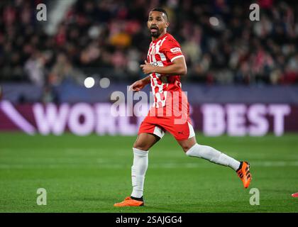Gérone, Espagne. 30 janvier 2025. Yangel Herrera du Girona FC lors du match de l'UEFA Champions League, date 8, entre Girona FC et Arsenal FC a joué au stade Montilivi le 29 janvier 2025 à Gérone en Espagne. (Photo de Bagu Blanco/PRESSINPHOTO) crédit : AGENCE SPORTIVE PRESSINPHOTO/Alamy Live News Banque D'Images