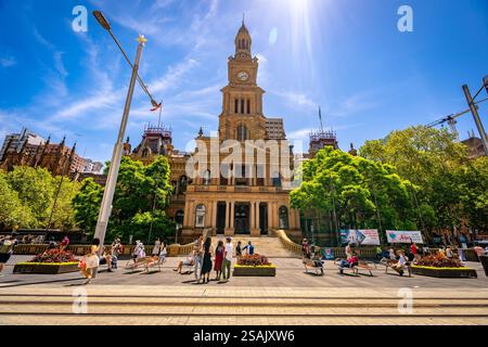Sydney, NSW, Australie - bâtiment historique de l'hôtel de ville Banque D'Images