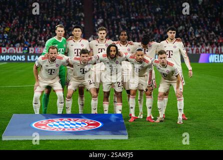 Allianz Arena, Munich, Allemagne. 29 janvier 2025. L'équipe du Bayern Munich lors d'un match MD8 de l'UEFA Champions League, Bayern Munich vs Slovan Bratislava, à l'Allianz Arena, Munich, Allemagne. Ulrik Pedersen/CSM/Alamy Live News Banque D'Images