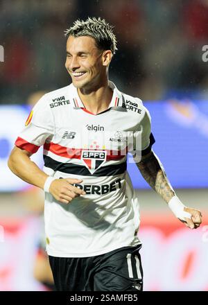 São Paulo, Brésil. 29 janvier 2025. Football Football - 2025 Paulista Championship – Portuguesa Desp vs São Paulo - Allianz Parque Stadium. São Paulo Banque D'Images