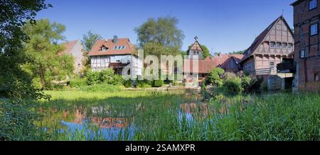 Klostermuehle, Wienhausen, basse-Saxe, Allemagne, Moulin à eau, Europe Banque D'Images