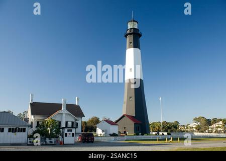 GA00073-00...GÉORGIE - Tybee Historique Light Station sur Tybee Island près de Savannah Banque D'Images