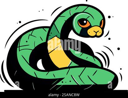 serpent dessin animé personnage icône illustration vectorielle conception graphique illustration vectorielle conception graphique Illustration de Vecteur