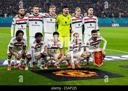 Bucarest, Roumanie. 30 janvier 2025. Équipe Manchester United lors du match de football en phase de Ligue Europa de l'UEFA entre FCBS et Manchester United le 30 janvier 2025 à la National Arena de Bucarest, Roumanie - photo Mihnea Tatu/Lightspeed images/DPPI crédit : DPPI Media/Alamy Live News Banque D'Images
