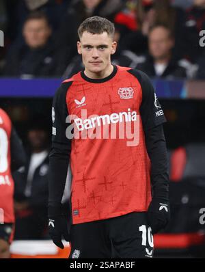 Florian Wirtz (Bayer), Ligue des Champions, Journée 8, Bayer 04 Leverkusen vs Sparta Prague, Leverkusen, Allemagne. 29 janvier 2025. Crédit : Juergen Schwarz/Alamy Live News Banque D'Images