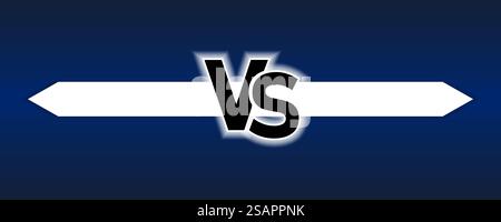 Versus fond vectoriel avec néon. Modèle de titre de bataille. Modèle de bannière. Vecteur versus concept. SPE 10 Illustration de Vecteur