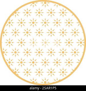 Motif chinois traditionnel. Ornement floral doré rond isolé sur fond blanc. Motif chinois traditionnel. Ornement floral doré rond Illustration de Vecteur