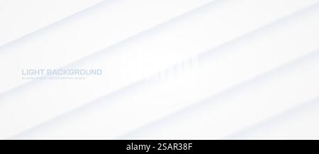 Lignes inclinées floues vecteur minimaliste Blanc dynamique minimaliste arrière-plan abstrait. Structure inclinée 3D superposée Art conceptuel minimal Affaires numériques et technologie arrière-plan panoramique. Lignes inclinées floues vecteur minimaliste blanc dynamique abstrait arrière-plan Illustration de Vecteur