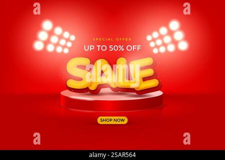 Template design bannière vente Illustration de Vecteur