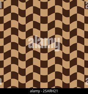 motif ondulé à carreaux Illustration de Vecteur