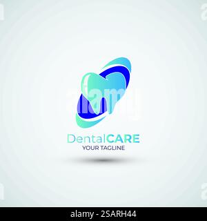 Conception de logo de soins dentaires et de dentisterie Illustration de Vecteur