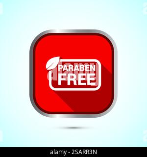 Icône sans paraben, adapté à l'étiquette du produit. motif bouton Illustration de Vecteur
