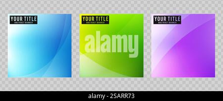 Ensemble d'arrière-plan abstrait. Collection de couverture colorée lumineuse vectorielle. Pop art avec un design minimal pour affiches, publicité de vente, bannières, pancartes, flyer Illustration de Vecteur