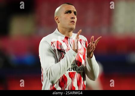 Gérone, Espagne. 30 janvier 2025. Oriol Romeu du Girona FC lors du match de l'UEFA Champions League, date 8, entre Girona FC et Arsenal FC a joué au stade Montilivi le 29 janvier 2025 à Gérone Espagne. (Photo de Bagu Blanco/PRESSINPHOTO) crédit : AGENCE SPORTIVE PRESSINPHOTO/Alamy Live News Banque D'Images