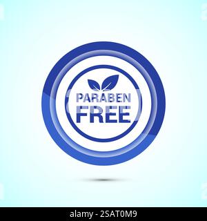 Icône sans paraben, adapté à l'étiquette du produit. motif bouton Illustration de Vecteur