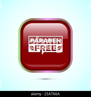 Icône sans paraben, adapté à l'étiquette du produit. motif bouton Illustration de Vecteur