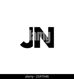 Lettre à la mode J et N, modèle de conception de logo JN. Logotype minimal basé sur le monogramme initial pour l'identité de l'entreprise. Illustration de Vecteur