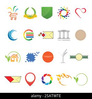 différents éléments pour logo et illustration vectorielle web. différents éléments pour logo et web Illustration de Vecteur