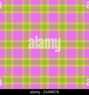 Vecteur de tissu de motif de complexité, texture textile de plaid de cadeau. Décor fond de tartan à carreaux sans couture de couleur citron vert et violet. Illustration de Vecteur