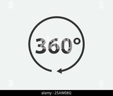 icône de vecteur de vue à 360 degrés. Signes et symbole pour les sites Web, conception Web, application mobile.. icône de vecteur de vue à 360 degrés Illustration de Vecteur