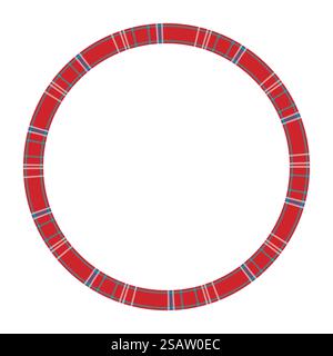 Modèle de conception de modèle vintage de vecteur de cadre rond. Bordure circulaire motif tissu écossais. Fond écossais de tartan pour l'art de collage, carte de gif, artisanat fait à la main. Illustration de Vecteur