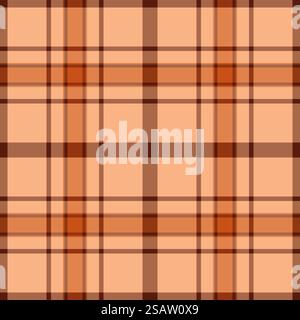 Motif de fond à carreaux de tartan de fête sans couture, motif de fond à carreaux en dents de chien. Tissu de texture textile vecteur de meubles en couleur orange et rouge. Illustration de Vecteur