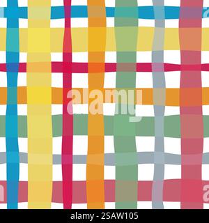 Vérifiez le motif aquarelle sans couture. Arrière-plan vectoriel.. Vérifiez le motif aquarelle sans couture Illustration de Vecteur