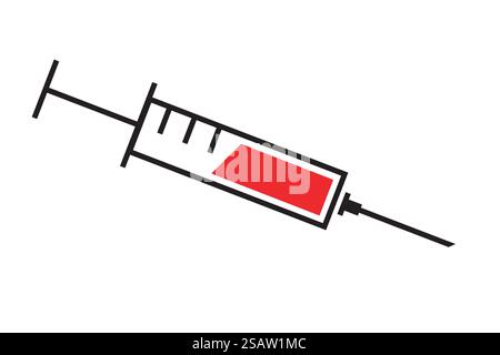 Icône seringue. Injection médicale. Symbole de médicament vaccinal. Conception d'illustration vectorielle de médecine.. Icône seringue. Injection médicale. Symbole de médicament vaccinal. Illustration vectorielle de médecine. Illustration de Vecteur
