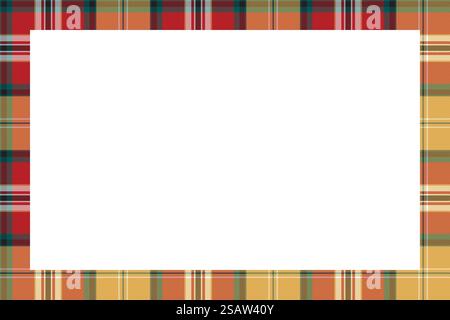Modèle de conception de modèle vintage de vecteur de cadre rectangle. Motif bordure à carreaux texturé. Fond écossais de tartan pour l'art de collage, carte de gif, artisanat fait à la main. Illustration de Vecteur