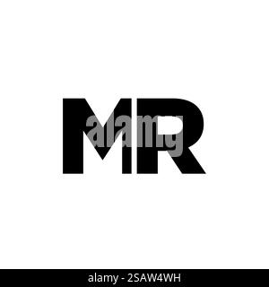 Lettre à la mode M et R, modèle de conception de logo MR. Logotype minimal basé sur le monogramme initial pour l'identité de l'entreprise. Illustration de Vecteur