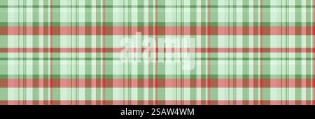 Texture de fond de tartan d'été, vecteur textile de tissu d'inspiration. Motif soyeux à carreaux sans couture en couleur claire et verte. Illustration de Vecteur