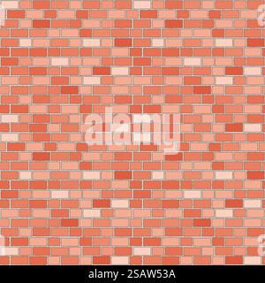 Motif sans couture de mur de briques rouges. Arrière-plan vectoriel.. Motif sans couture de mur de briques rouges Illustration de Vecteur