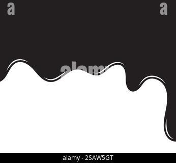 Modèle de fond liquide actuel de texture d'huile noire blanche. Illustration vectorielle.. Modèle de fond liquide actuel de texture d'huile noire blanche Illustration de Vecteur