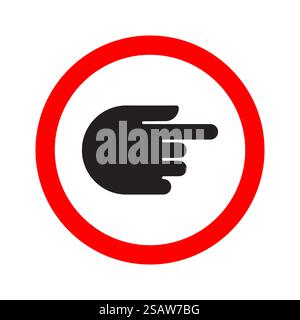 Indicateur de trafic clignotant manuel. Illustration vectorielle.. Indicateur de trafic clignotant manuel Illustration de Vecteur