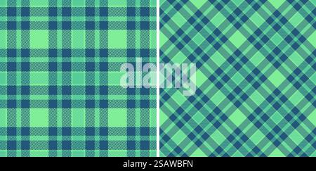 Textile de tissu de tartan de motif vectoriel sans couture avec une vérification de fond de plaid de texture. Set dans des couleurs froides pour des idées de tenue de pantalon. Illustration de Vecteur