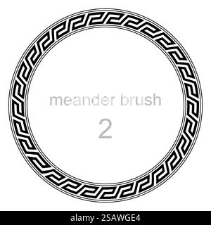 motif de méandre romain, illustration vectorielle. motif de méandres romains Illustration de Vecteur