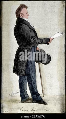 Jacques Laffitte (1767-1844) Banquier français, membre libéral de la Chambre des députés lors de la restauration des Bourbons et de la monarchie de juillet, et premier ministe Banque D'Images