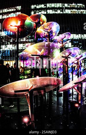 Lumières d'hiver Canary Wharf Banque D'Images