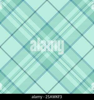 Poncho à carreaux sans couture, texture de tartan vecteur de nappe. Fond textile de tissu à motif direct dans des couleurs claires et sarcelle. Illustration de Vecteur