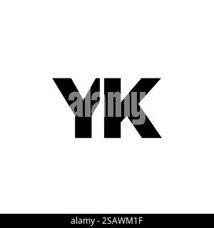 Lettre tendance y et K, modèle de conception de logo YK. Logotype minimal basé sur le monogramme initial pour l'identité de l'entreprise. Illustration de Vecteur