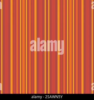 Lignes de fond vectorielles de texture sans couture de motif avec un textile rayé de tissu vertical dans les couleurs orange et rose. Illustration de Vecteur