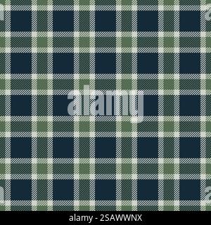 Oktoberfest vecteur textile sans couture, imprimé plaid tissu vérifier. Motif tartan de fond de texture d'ornement en couleur sombre et blanche. Illustration de Vecteur
