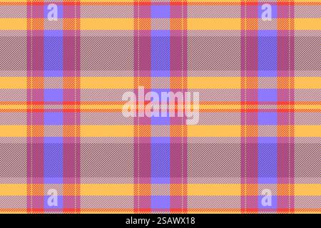 Installation de motif à carreaux sans couture, style de vecteur de contrôle tartan. Tissu textile de texture de fond de répétition en couleur indigo et ambre. Illustration de Vecteur
