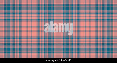 Fond de plaid de texture de cravate, tartan à carreaux sans couture dimensionnel. Tissu vectoriel textile à motif silencieux en couleur rouge et pastel. Illustration de Vecteur